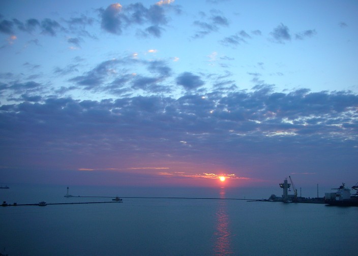 Sunrise, Odessa harbor